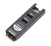 Bewinner Adaptateur M.2 NVMe vers Type E, Double Ports USB 3.2, Carte D'extension 10Gbps avec Boîtier en Alliage D'aluminium pour Carte Mère