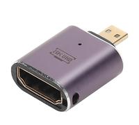 Bewinner Adaptateur Micro HDMI vers HDMI, 8K HD 48 Gbit/s Micro HDMI Mâle vers HDMI Femelle avec Lumières LED Prenant en Le Canal de Retour Audio Ethernet, 3D, Son Surround