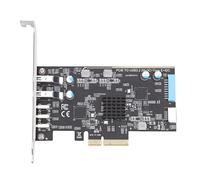 Bewinner Adaptateur PCI Express, PCIe vers Type C USB 3.0 Type E 19P IDC Carte d'extension, ASM3142 10 Gbit/s avec 3 Ports C + 2 Ports USB .0, Carte Adaptateur Compatible PCIe X1 vers X16 pour