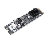 Bewinner Adaptateur PCIe Gen3x4 vers Type E |Carte D'extension NVMe 20 Gbit/s avec Dissipateur Thermique, Installation Facile pour Le Stockage Externe et Le Transfert de Données à Grande