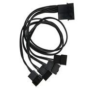 Bewinner Adaptateur Répartiteur de Ventilateur PWM 4 Broches, Câble d'alimentation d'extension Durable à 3 Broches pour Ordinateur de Bureau, Câble Répartiteur de Ventilateur PC 12 V pour