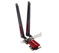 Bewinner Adaptateur Réseau sans Fil de Bureau WiFi 7 PCIe, 6400 Mbps Tri-Bande 6 GHz 5 GHz 2,4 avec Double Antenne Flexible à Gain élevé 10 DBi pour 11 Personnes