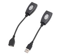 Bewinner Adaptateur USB 2.0 vers RJ45, Rallonge USB sur Adaptateur RJ45 Cat6 Cat5, Rallonge USB 2.0 sur Câble D'extension Cat pour Ordinateurs, Téléphones Portables, Souris, Claviers,