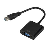 Bewinner Adaptateur USB 3.0 vers VGA, Convertisseur de Carte Vidéo Externe pour Ordinateur de Bureau, Ordinateur Portable vers Projecteur, Prend en Charge 1920 X 1080 Full HD, Plug and Play, (Black)