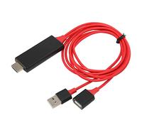 Bewinner Adaptateur USB vers HDMI 1080p pour téléphone Android vers TV ou projecteur (rouge)
