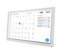 Bewinner Agenda Familial Intelligent à écran Tactile de 21,5 Pouces, Calendrier Numérique Wi-FI avec Tableau des Tâches, Planification des Repas, Cadre Photo, Application, Fixation Murale (Prise UE)