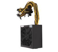 Bewinner Alimentation Minière 2000 W, Bloc d'alimentation PC Haute Puissance 12 V pour Plate-Forme Minière GPU, Prend en Charge la Carte Graphique Indépendante, Boîtier en Alliage d'aluminium avec