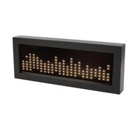Bewinner Analyseur de Spectre Musical LED, Music Spectrum Rhythm Light Sound Control Pickup avec Micro et Entrée Câblée, Analyseur D'affichage du Spectre activé par la Voix pour les Jeux, (Blanc)