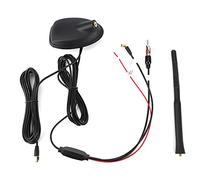Bewinner Antenne Active Dab + GPS + FM pour Voiture, Support Supérieur amplifié pour Toit, 15dB, Gain élevé, étanche à la Poussière, Universel pour Véhicule, Camping-Car, Signal Radio