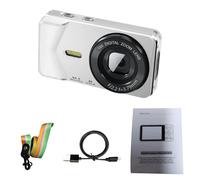 Bewinner Appareil Photo Numérique 4K 64MP Vlogging Camera avec Zoom 18x, Appareil Photo de Voyage Portable Ultra Compact pour Youtube, Appareil Photo Selfie avec écran LCD de 2,8 ", (White)