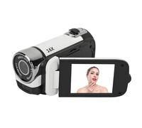 Bewinner Appareil Photo Numérique Compact 16 MP, Caméscope à écran Rotatif de 2,4 Pouces, Mini Caméra Vidéo LCD avec Zoom 16X, Lumière de Remplissage, Connexion USB (White)