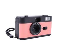 Bewinner Appareil Photo Rétro 35 Mm, Objectif 28 Mm F/8, Flash d'obturation 1/120 S avec 27 Films Couleur, Cadeau de Photographie Vintage Réutilisable (Noir et Rose)