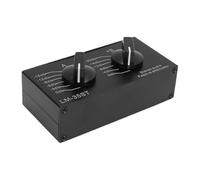 Bewinner Atténuateur Passif de Son Stéréo, Contrôleur de Niveau Audio Double Canal, Réducteur de Signal AV en Ligne de 3,5 Mm Réglable de 0 DB à -20 DB, Boîtier Métallique pour Studio de