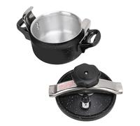 Bewinner Autocuiseur en Alliage D'aluminium, Grande capacité, Cuisinière à Gaz à Fond composé, Cuisinière à Induction pour Usage Commercial, Couleur Noire (2L)