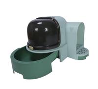 Bewinner Bac à Litière pour Chat Entièrement fermé avec Tiroir et Passerelle, Contrôle des Odeurs, Grand Bac à Litière pour Chat Antidérapant, Facile à Nettoyer pour Les Ménages Multi-Chats, (Green)