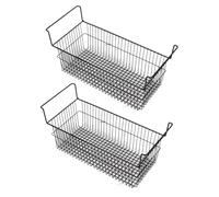 Bewinner Bacs de Congélation Empilables en Fil Métallique, Support de Rangement Robuste et Profond pour Organiser les Aliments, pour Armoires et Comptoirs, Noir, 2 Pièces (L63 cm X L27 cm X H29