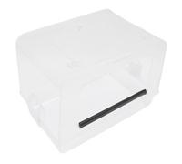 Bewinner Bain d'oiseaux pour Cage, Conception Acrylique Spacieuse pour Perroquets Moyens et Petits, Matériaux Sûrs, Portable et Facile à Installer, Aire de Jeu Multifonctionnelle