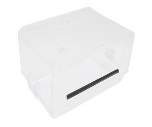 Bewinner Bain d'oiseaux pour Cage, Conception Acrylique Spacieuse pour Perroquets Moyens et Petits, Matériaux Sûrs, Portable et Facile à Installer, Aire de Jeu Multifonctionnelle