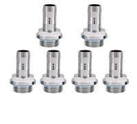 Bewinner Barb Raccords Connecteur à filetage mâle pour raccord G1 / 4 à 2 contacts à refroidissement par eau pour PCS, pour tube, acier inoxydable(9mm)