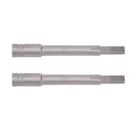 Bewinner Barre d'extension de Tournevis Hexagonal 1/4 Pouces, Adaptateur d'extension 'embout en Acier CrV, Rallonge de Tournevis Compacte de 83 Mm pour Espaces Restreints, Sablage Gris 2 Pièces