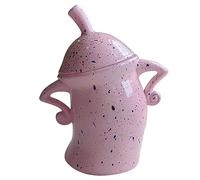 Bewinner Bidon avec Attitude, Pot de Stockage Alimentaire en PVC Résistant aux Chutes avec Couvercle Hermétique, Polyvalent pour les Produits Secs et les Liquides, Décoration de Tasse de Bureau (PINK)