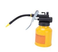 Bewinner Bidon d' à Pompe Manuelle Professionnel, Bouteille d' de Lubrification Haute Pression de 200 ML, Bidon ' en Acier Manuel avec Buse en Cuivre étendue de 105 Mm, Soudage à Double Couture