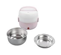 Bewinner Boîte à Déjeuner électrique 2 Couches Réchauffeur D'aliments | Récipient portable, chaleur vapeur à double compartiment, bols intérieurs en acier inoxydable, sécurité d\'arrêt