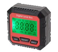 Bewinner Boîte de Niveau Numérique, Inclinomètre Rapporteur d'angle Magnétique pour Menuiserie, Maçonnerie, Haute Précision avec écran LCD et Verrouillage des Données, Rouge (rouge)
