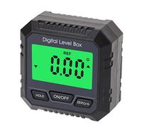 Bewinner Boîte de Niveau Numérique, Inclinomètre Rapporteur d'angle Magnétique pour Menuiserie, Maçonnerie, Haute Précision avec écran LCD et Verrouillage des Données, Rouge (BLACK)