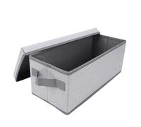 Bewinner Boîte de Rangement Non Tissée pour CD |Peut Contenir 35 CD Standard ou 200 sous Pochette, Organisateur Empilable et Anti-poussière pour DVD, Jouets et Articles de Papeterie (Gris Blanc)