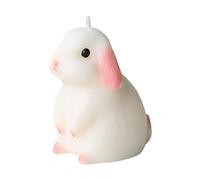 Bewinner Bougie Parfumée en Forme de Lapin, Bougie en Cire de Soja avec Parfum de Poire Anglaise Freesia, Jolie Décoration en Forme de Lapin pour Chambre à Coucher, Salle de Bain, Cadeau