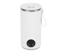 Bewinner Bouilloire électrique de Voyage, Chaudière à Eau Chaude Portable sans Fil Rechargeable en Acier Inoxydable de 400 Ml avec Fonction de Chauffage et d'agitation Rapide pour les Voyages