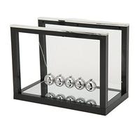 Bewinner Boule Pendule Newton's Cradle, Boule Oscillante Noire élégante de Style Miroir, Jouet de Décompression de Bureau et Cadeau de Décoration Scientifique Physique