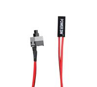 Bewinner Bouton d'alimentation pour Châssis d'ordinateur ATX 2 Broches, Commutateur de Cavalier de Carte Mère, Fil Rouge Noir de 50 Cm pour Boîtier PC, Câble de Commutateur de Réinitialisation,