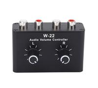 Bewinner Bouton de Contrôle du Volume 3,5 Mm, Boîtier en Alliage D'aluminium Noir, Circuit D'isolation de Masse, Bouton de Contrôle du Volume, Atténuateur D'équilibrage Stéréo, Boîtier