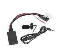 Bewinner Câble Adaptateur Audio Bluetooth 12 Broches avec Microphone pour Autoradio, Connecteur d'entrée Auxiliaire AUX pour Système Stéréo RD4