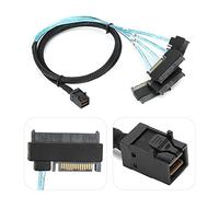 Bewinner Câble Adaptateur Interne Mini-SAS SFF-8643 vers SFF-8482 29 Broches, 4 Disques SAS -8482 vers 1 Contrôleur -8087, Câble de Serveur de Données et d'alimentation 6 Gbit/s pour Ordinateur