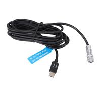 Bewinner Câble d'alimentation USB C pour BMPCC, Cordon d'alimentation de la Caméra de Cinéma 4K 6K, Connecteur Féminin de Type C à 200 Cm à 2 Broches avec Voyant d'alimentation pour