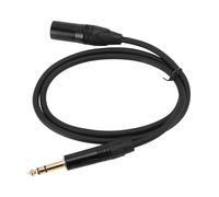 Bewinner Câble équilibré 1/4" vers XLR Mâle 5 M, Câble blindé 24 AWG avec Connecteurs Plaqués or, Gaine en Caoutchouc Flexible pour Microphone, Table de Mixage, Haut-parleur, Scène et Studio (5