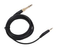 Bewinner Câble pour Casque EAH-DJ1200, Stéréo 3,5 Mm vers 6,35 Mm, 2 M | Cordon , cabine DJ, utilisation en studio, longueur 2 mètres, connecteurs plaqués or, noyau de fil OFC, prise de