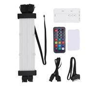 Bewinner Câble PSU Argb avec Effet Lumineux de Météore - 120 Perles 16,8 M Couleurs 3D Sync Luminal, Silicante Gpumotherboard LED Strip pour Les (Contrôleur SK3 Blanc)