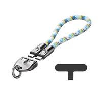 Bewinner Câble USB C vers USB C PD240W de 30 Cm, Charge Rapide, Cordon tressé en Nylon avec Boucle de Verrouillage en Alliage de Zinc, Conception de Lanière Portable pour Ordinateur (BLUE)