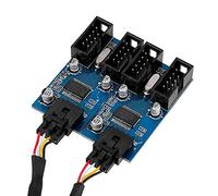 Bewinner Câble USB Prolongateur 9 Broches 1 Mâle vers 4 Femelles pour Carte Mère - Connecteur Ordinateur Splitter Extension USB 2.0