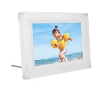 Bewinner Cadre d'image Numérique WiFi de 10,1 Pouces, 1280x800 HD IPS Tactile Screen Photo Frame électronique, intégré en Mémoire de 32 Go, Portrait Automatique et Paysage, Partagez des (Prise UE)