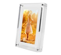 Bewinner Cadre Photo Numérique de 7 Pouces Cadre D'affichage Vidéo en Acrylique avec Rotation Automatique Lecture HD 1080P Stockage de 8 Go Prise en Charge de la Batterie 1500 MAh JPG