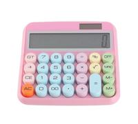 Bewinner Calculatrice Colorée avec Clavier Mécanique, Calculatrice de Bureau électronique Rétro à 12 Chiffres pour Le Bureau de l'école à Domicile, Grand écran LCD, Design inspiré de la Machine à