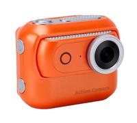 Bewinner Caméra d'action Magnétique 4K, écran Tactile Rabattable de 2,0 Pouces, WiFi et Stabilisation d'image électronique pour Le Sport Vlogging Kit de Montage de Cyclisme Inclus (Orange)