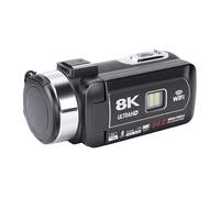 Bewinner Caméra Vidéo 8K 64 MP avec écran Tactile 3 Pouces, Zoom Numérique 18x, éclairage LED, Transfert Wi-FI, Fonction Webcam et Prise en Charge d'un Microphone Externe pour