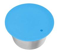 Bewinner Capsule de café Réutilisable en Acier Inoxydable, Tasse Filtrante Rechargeable pour - Couvercle en Silicone écologique de 40 Ml, écran à Mailles Fines Facile à Nettoyer, Compatible avec le
