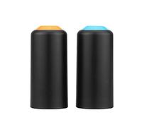 Bewinner Capuchon de Batterie de Microphone sans Fil, Couvercle à Vis de Protection pour Micro PGX, 2 Couleurs, adapté au Microphone sans Fil PGX, Plastique, Noir avec Orange et Bleu, 2 Pièces
